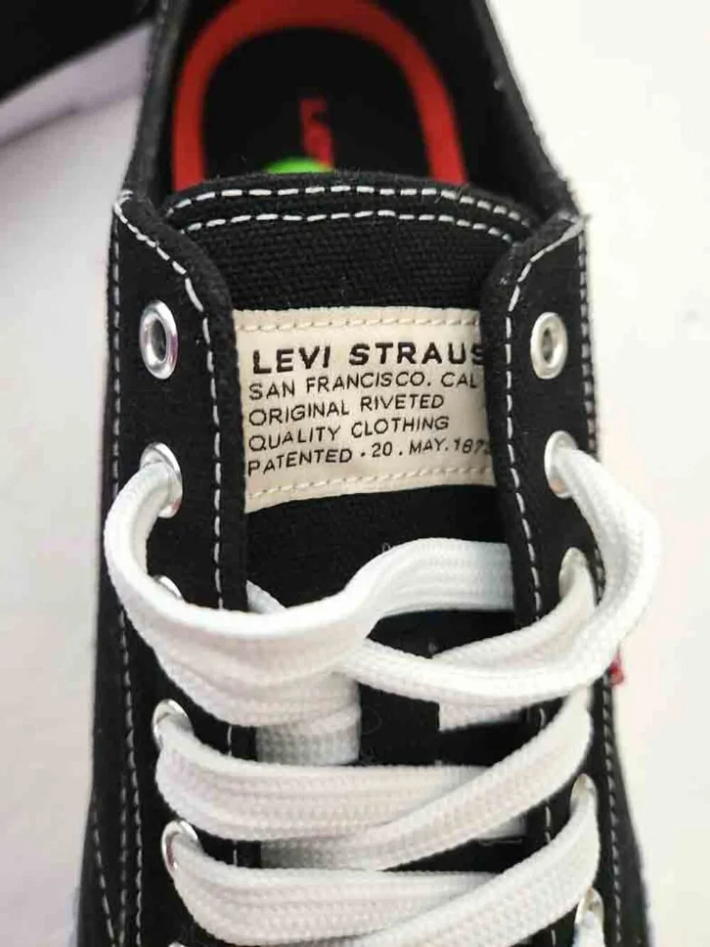 Levi's Strauss Canvas Low-Top Sneaker Shoes Black 510361-01A1 New Men's Size 9.5